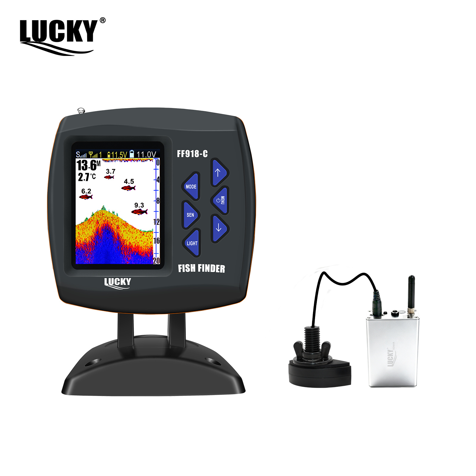 Fish Finder Portable - Lucky FF918 Wireless Remote Control Boat
