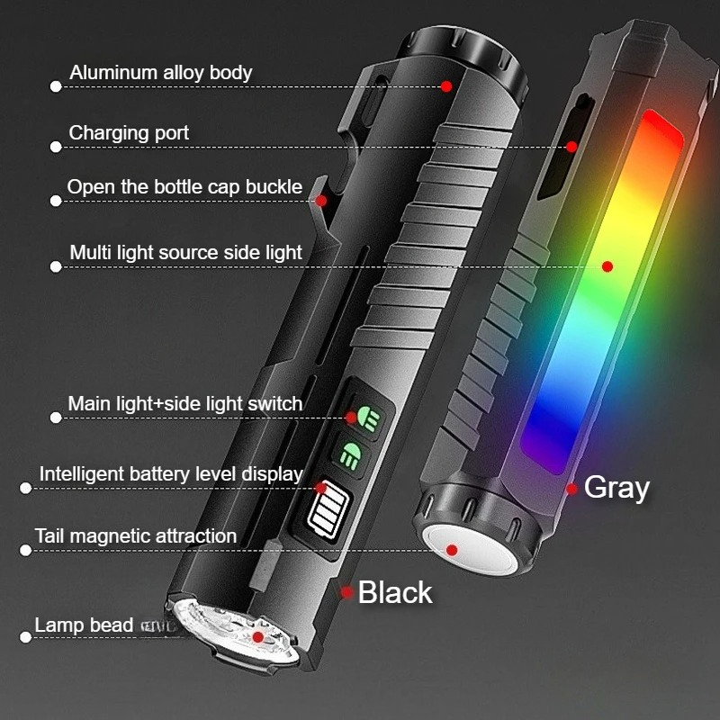 Tactical Flashlight Type-c Rec - Fishing Light ulasan dan harga